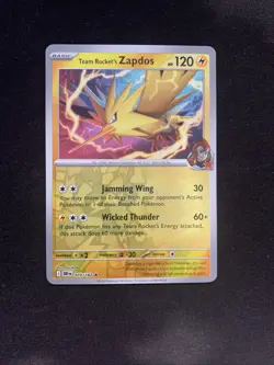Team Rocket's Zapdos 070/182 Reverse Holo SV10: Destined Rivals Pokemon TCG - Image 1