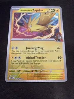 Team Rocket's Zapdos 070/182 Reverse Holo SV10: Destined Rivals Pokemon TCG - Image 2