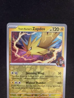 Team Rocket's Zapdos 070/182 Reverse Holo SV10: Destined Rivals Pokemon TCG - Image 3