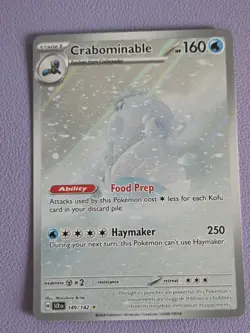 Crabominable 149/142 Pokemon Stellar Crown Pokemon TCG NM - Image 1