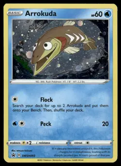Pokemon Cards Arrokuda SWSH093 SWSH Black Star Promo LP *2 - Image 1