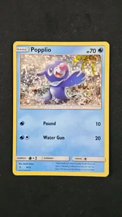 Pokemon - McDonalds 2017 Promo - Popplio holo 4/12 - Image 1