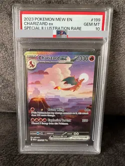 Pokemon TCG Charizard EX 199/165 Scarlet & Violet 151 English Edition PSA 10 - Image 1