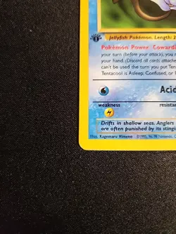 1999 Pokemon Fossil-First Edition Tentacool 56/62 - Image 4
