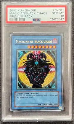 Yu-Gi-Oh! Magician of Black Chaos PP01-EN001 Premium Pack 1 PSA 10 Mint - Image 1