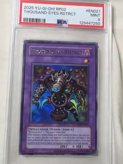 Yu-Gi-Oh! TCG Thousand-Eyes Restrict RP02-EN021 Ultra Rare Holo Card,PSA 9 - Image 1