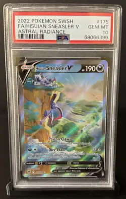 Pokemon TCG Astral Radiance Hisuian Sneasler V #175/189 Full Art PSA 10 - Image 1