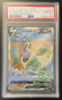 Pokemon TCG Astral Radiance Hisuian Sneasler V #175/189 Full Art PSA 10 - Image 2