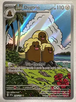 Alolan Dugtrio 208/191 Illustration Rare Pokemon TCG SV08: Surging Sparks NM - Image 1