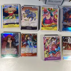 One Piece TCG Card Lot Of 238 Cards w/Foils Mint Condition with Box - Image 2
