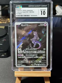 Mewtwo 183/165 Art Rare Pokemon 151 SV2a Japanese Pokemon Tcg. Cgc 10 Batman Mew - Image 1