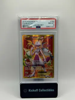 2015 POKEMON XY BREAKTHROUGH SECRET #164 FULL ART/MEWTWO EX PSA 8 - Image 1