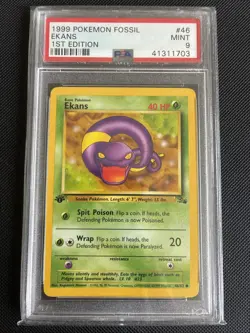 1999 Pokemon Fossil Ekans First 1st Edition PSA 9 Mint Rare Vintage Card No 46 - Image 1