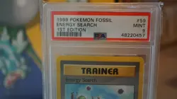 PSA 9 MINT Energy Search 1999 Fossil 1st Edition Pokemon Card 59/62 - Image 2