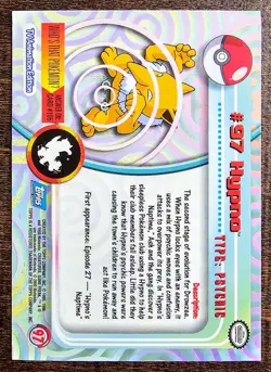 2000 Topps Pokemon TV Animation Edition Series 2 Hypno #97 NM Holo Foil Rare - Image 2