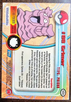 Grimer #88 2000 Topps Series 2 Pokemon Blue Logo TV Animation Edition Foil - Image 2