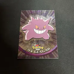 2000 Topps Pokemon TV Animation Edition Series 2 HOLO FOIL #94 GENGAR blue Logo - Image 1