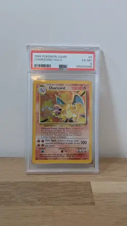 1999 Pokemon Base Set Charizard Holo Rare 4/102 PSA 6 - Image 1