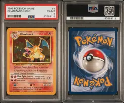1999 Pokemon Base Set Charizard Holo Rare 4/102 PSA 6 - Image 2