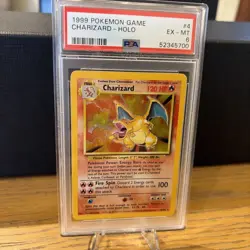 PSA 6 Charizard 4/102 Base Set Unlimited Holo 1999 Pokemon Game WOTC - Image 1