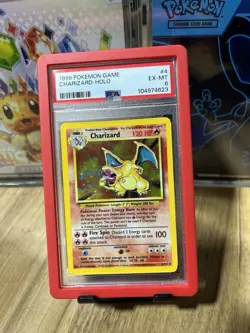 1999 Pokemon Base Set Charizard Holo Rare Card 4/102 PSA 6 EX-MT - Image 1