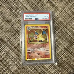 1999 Pokemon Base Set Unlimited Charizard-Holo Card 4/102 PSA 6 - Image 1