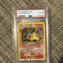 1999 Pokemon Base Set Unlimited Charizard-Holo Card 4/102 PSA 6 - Image 2
