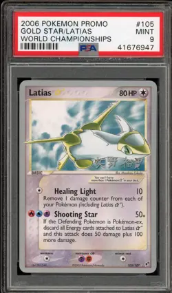 Pokemon Latias Gold Star '06 World Championships Deck Promo #105 PSA 9 Mint - Image 1