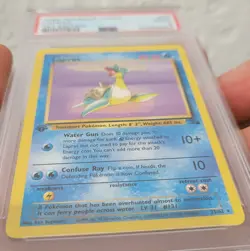 1999 Pokemon 1st Edition Fossil LAPRAS Non-holo Card #25/62 PSA 9 - Mint - Image 3