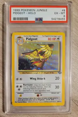 Pokemon 1999 Jungle Pidgeot holo rare 8/64 EX-MT PSA 6 - Image 1