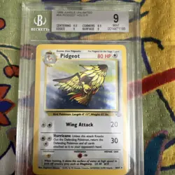 1999 Pokemon Jungle Pidgeot 8/64 UNLIMTED Holo WOTC Vintage BGS 9 MINT NO PSA - Image 1