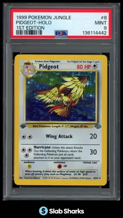 1999 POKEMON JUNGLE 1ST EDITION #8/64 PIDGEOT HOLO PSA 9 - Image 1