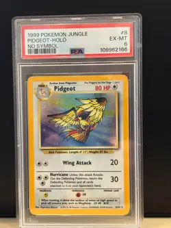 1999 Pokemon Jungle Holo ** RARE no symbol ** Pidgeot 8/64 PSA 8 NM-MT - Image 1