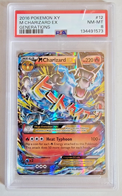 2016 POKEMON XY GENERATIONS #12 M CHARIZARD EX PSA 8 - Image 1