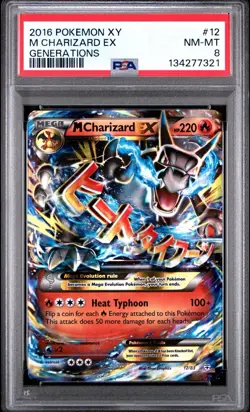 2016 Pokemon XY Generations M Charizard EX Holo Rare 12/83 PSA 8 NM- Mint - Image 1