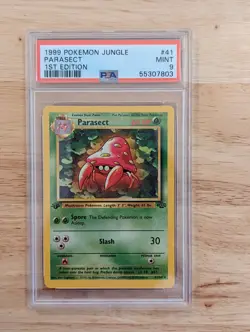 PSA 9 MINT Parasect 1ST EDITION 1999 Jungle Pokemon Card 41/64 - Image 1