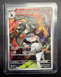 Pokemon TCG Team Rockets Houndoom Illustration Rare Card 191/182 Destined Rivals - Image 1
