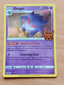 Pokemon Trading Card TCG Gengar Trick or Trade Lost Origin 2023 Holo 066/196 - Image 1