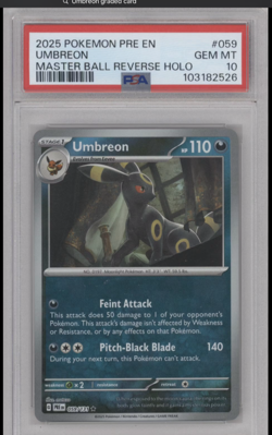 ⚫MYSTERY GRADED UMBREON POKEMON ULTRA RARE CARD⚫ PSA | CGC | BECKETT - Image 5