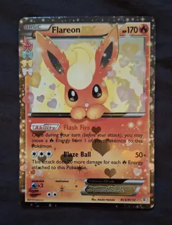 Pokemon Generations Radiant Collection Flareon EX RC6/RC32 Rare Card - Image 1