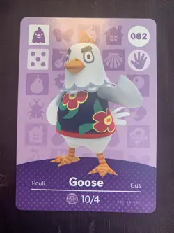 Animal Crossing Amiibo Card Series 1 Goose #082 082-DG-AOE LP Ships Fast - Image 1