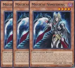 Yugioh - Magical Something x 3 - 1st Edition - Rare NM - Free Holographic Card - Image 1