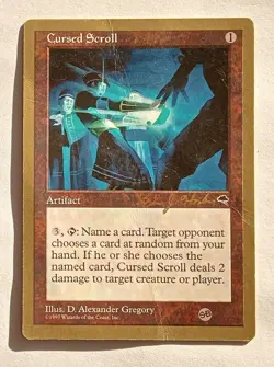 Magic MTG - Cursed Scroll - World Championships Worlds 1998 - creased - Image 1
