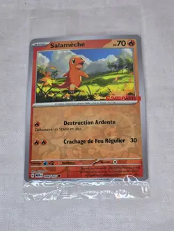 Pokemon TCG Salameche Charmander French 004/165 Sealed GameStop Stamped Promo - Image 1