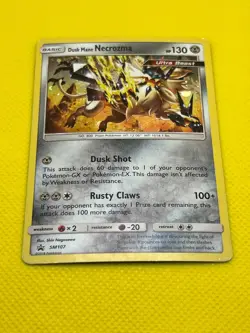 Pokemon TCG Dusk Mane Necrozma(Galaxy Swirl) SM107 Black Star Promo - Image 3
