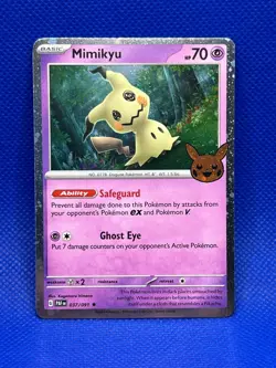 Pokemon Tcg Mimikyu(Double Swirl) 037/091 Cosmos Holo Foil Trick or Trade Promo - Image 1