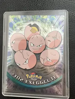 HOLO Exeggcute #102 Topps TV Animation Edition Blue Label Pokemon 1999 LP - Image 1