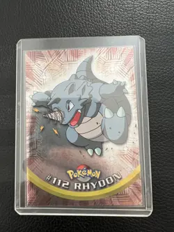 Rhydon #112 HOLO Blue Label - 1999 Pokemon Topps TV Animation LP - Image 1