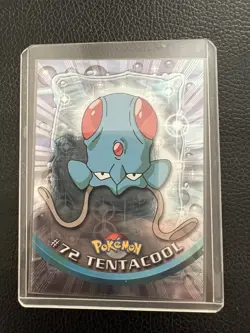 Pokemon Tentacool #72 Topps Series 1 Blue Logo 1st Printing Holo Foil (LP) - Image 1