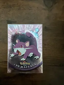 Pokemon Topps Rattata Silver Foil Series 1 #19 Blue Logo 1st Edition - Image 1